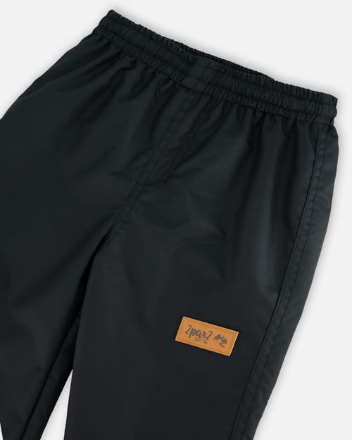 Deux Par Deux Little Kids Unisex Splash Pants Black In Black