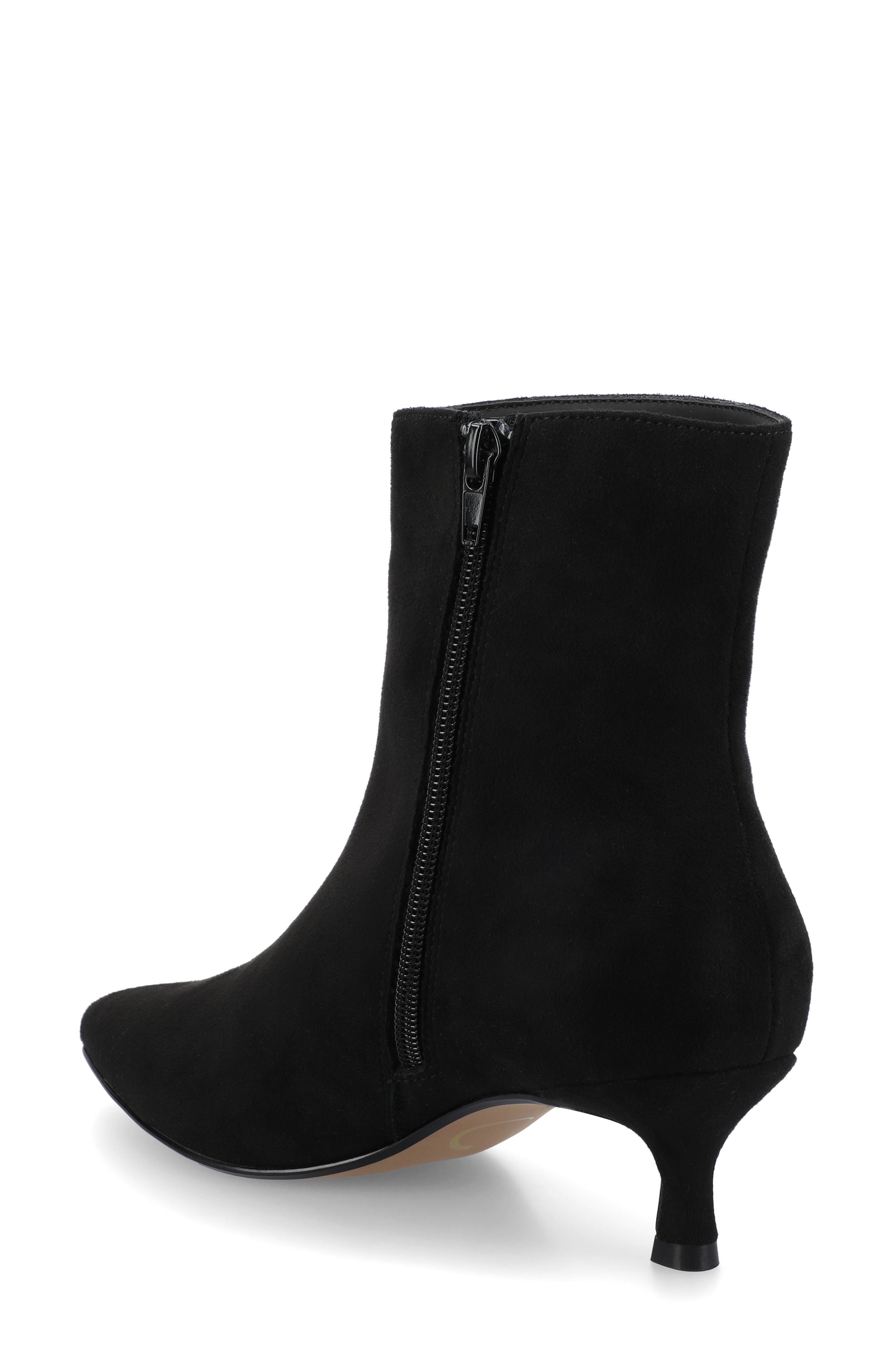 Journee Collection Arely Bootie, Alternate, color, Black Suede