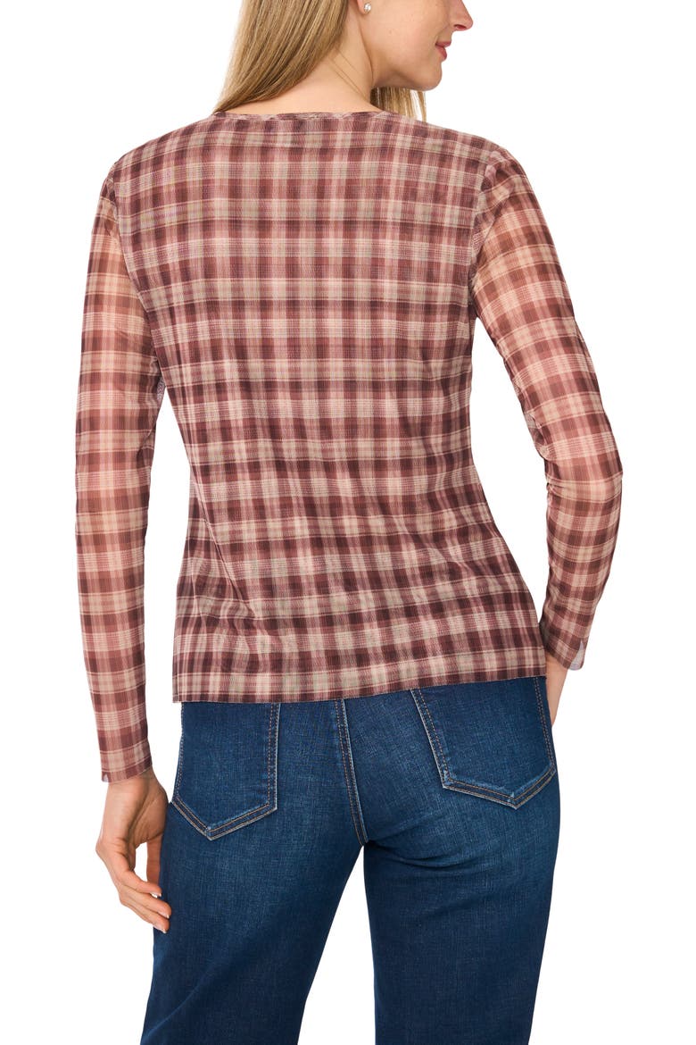 Long Sleeve Mesh Top, Alternate, color, COCA MOCHA