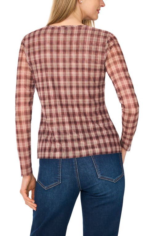 Ted Baker Long Sleeve Mesh Top In Pattern