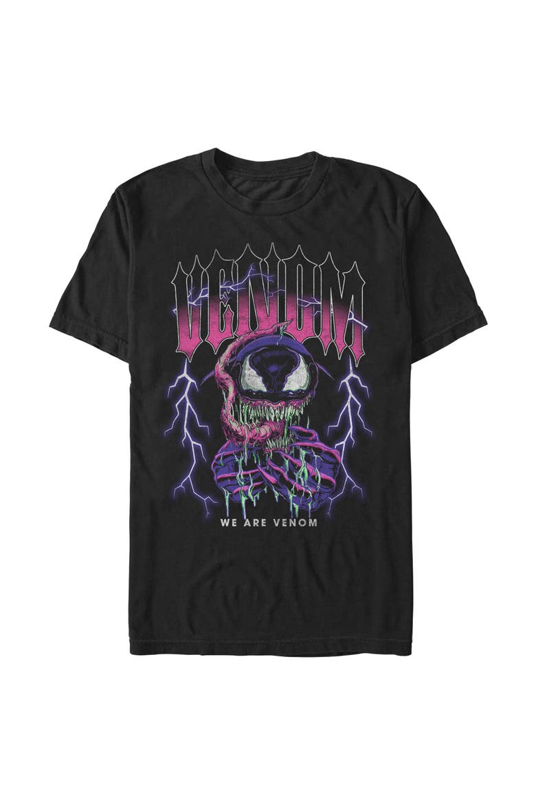 Men's We Are Venom Lightning Short Sleeve Graphic T-Shirt, Alternate, color, Black