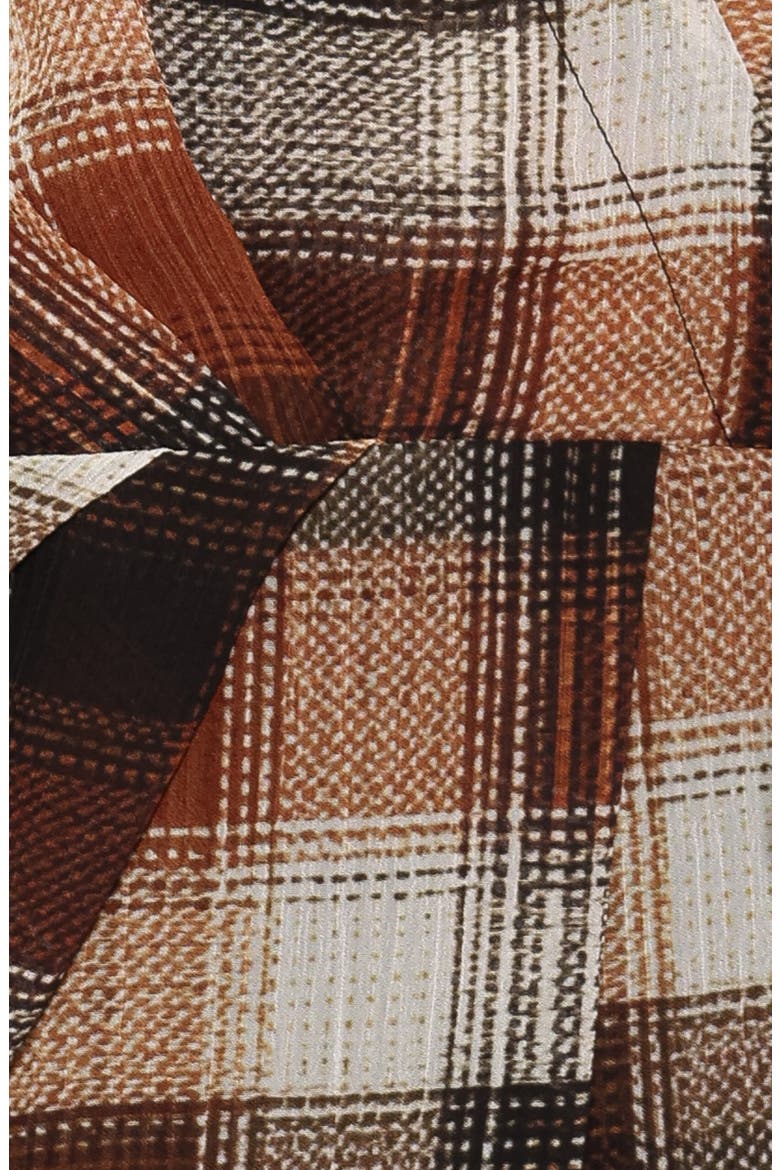 Eadie Long Sleeved Plaid Minidress, Alternate, color, PLAID