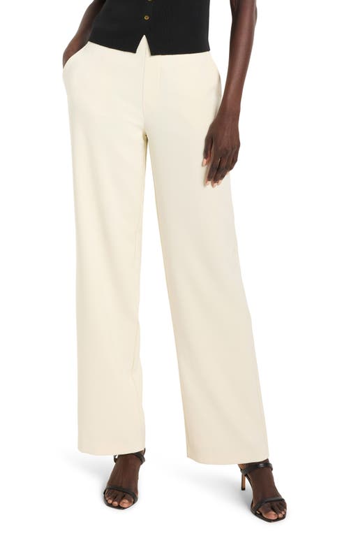 Nic + Zoe Stretch Suiting Lenox Wide Pants In Canvas In White