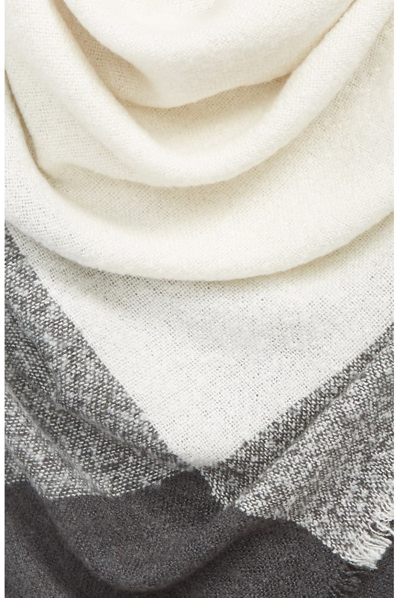 Square Blanket Scarf, Alternate, color, IVORY