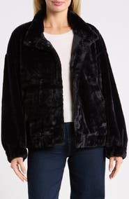 Sanctuary Funnel Neck Faux Fur Bomber Jacket