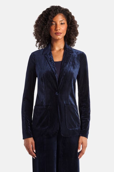 Fashion crushed velvet suit women's