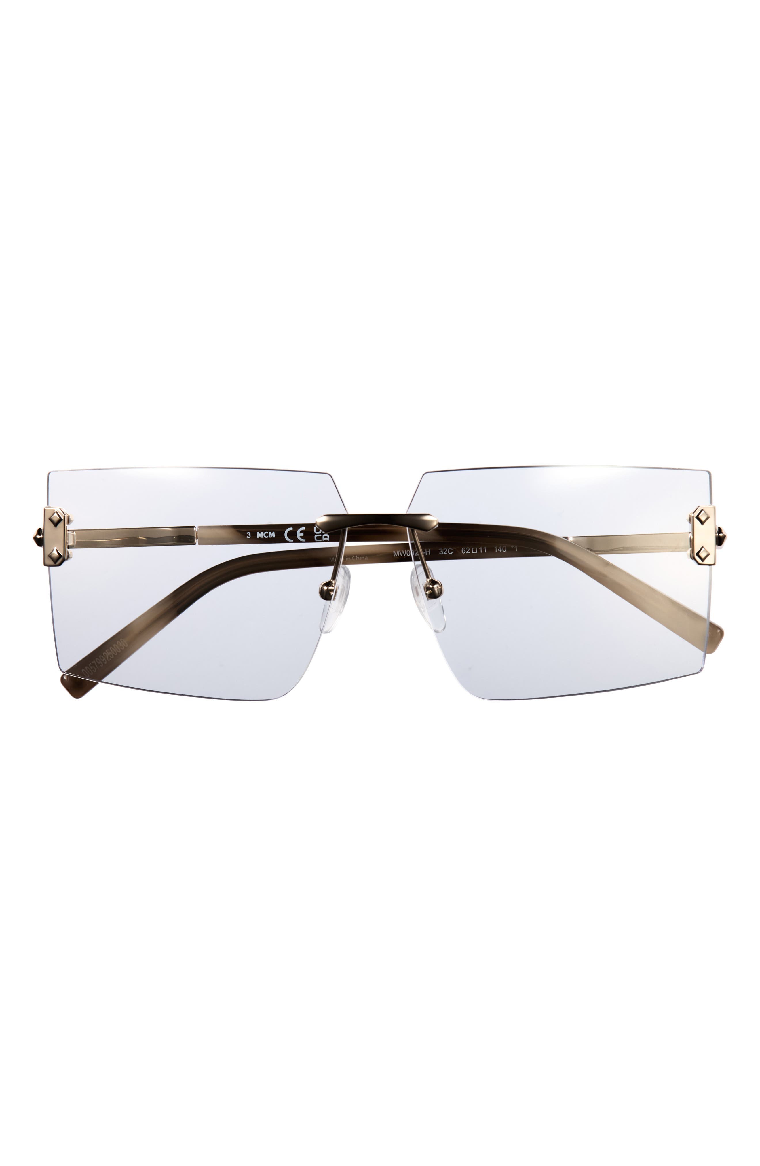 62mm Rectangular Sunglasses