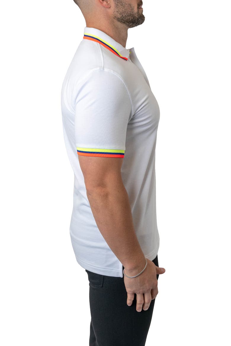 Mozart Milano Egyptian Cotton Polo, Alternate, color, WHITE