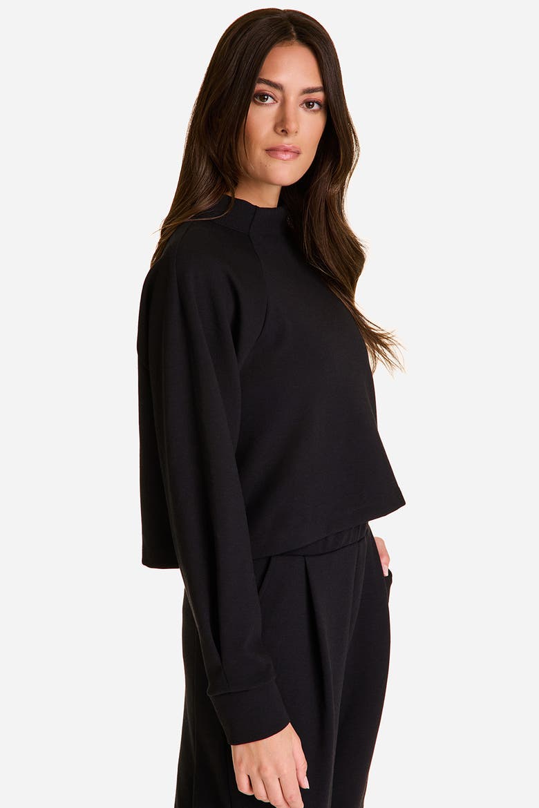 Phoebe Mock Knit, Main, color, Black