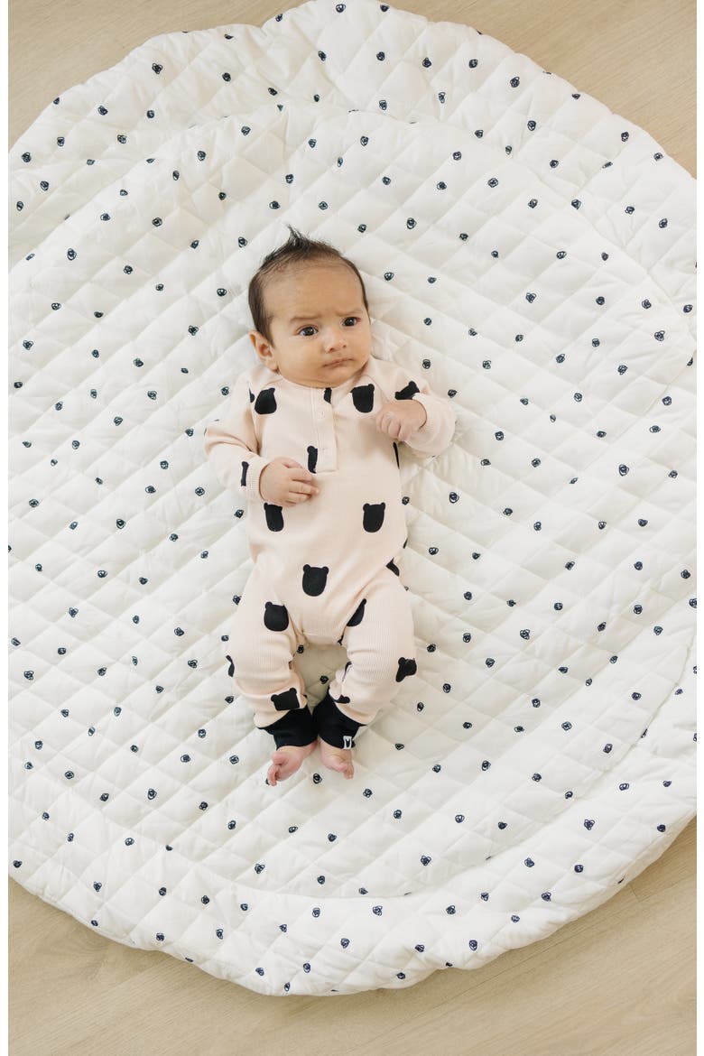 Extra Padded Round Play Mat, Alternate, color, BLACK SQUIGGLE DOT