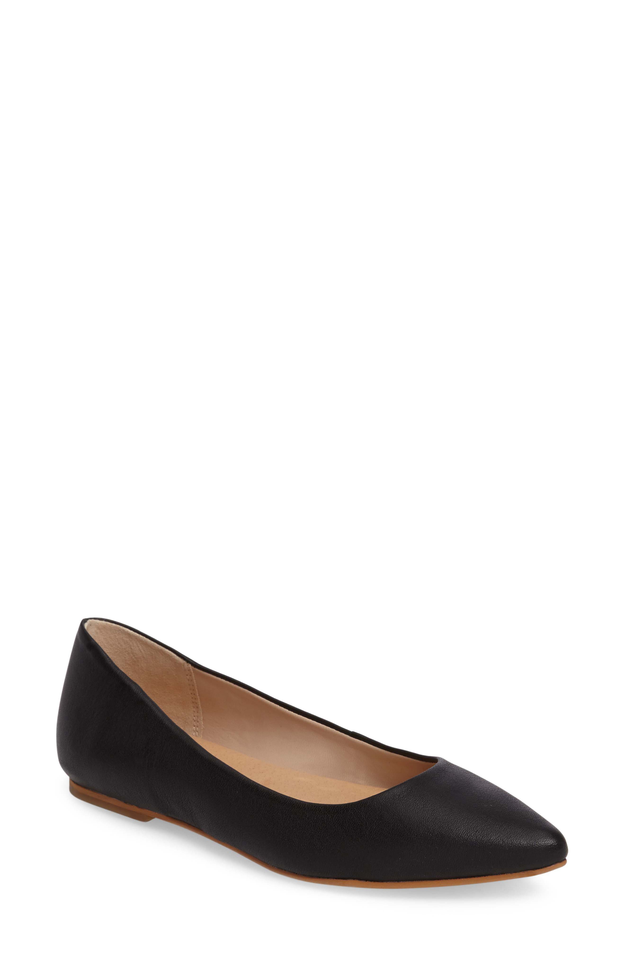 Original Collection Kimber Flat, Main, color, BLACK LEATHER