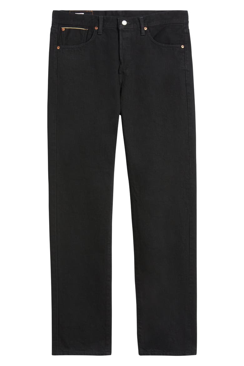 Straight Leg Jeans, Alternate, color, BLACK WET