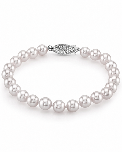 6.5-7.0mm Akoya White Pearl Bracelet