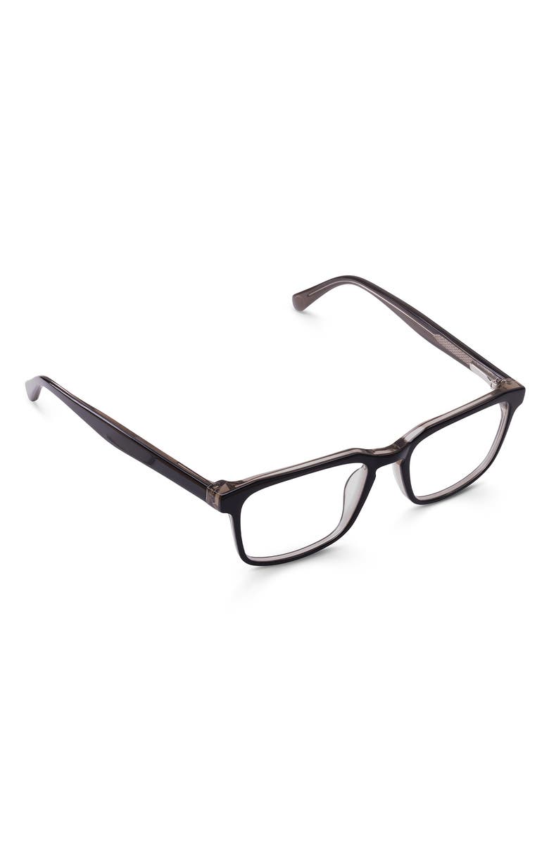eyebobs Seymour 52mm Rectangular Reading Glasses, Alternate, color, Black With Silver