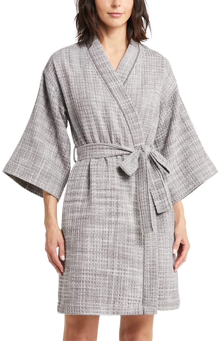 Nordstrom Women's Everyday Waffle Robe, Main, color, Grey Castlerock Spacedye