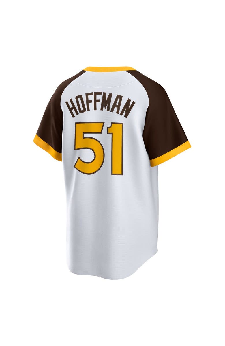 Nike Men's Nike Trevor Hoffman White San Diego Padres Home Cooperstown Collection Player Jersey, Alternate, color, 