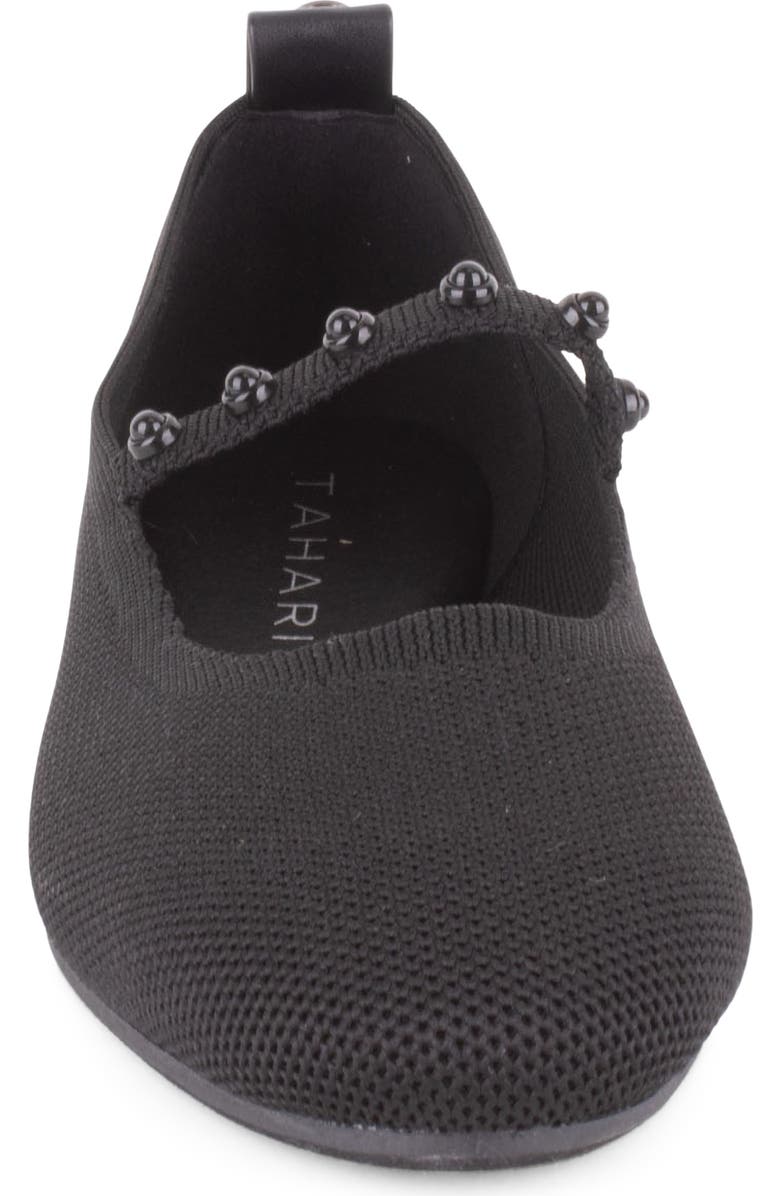 Tahari Madeira Mary Jane Flat, Alternate, color, Black