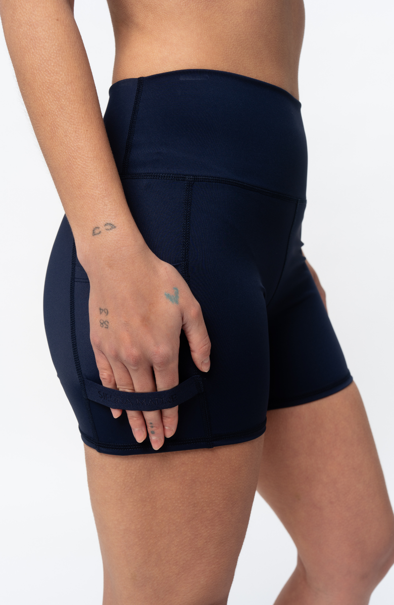 Sierra Madre Golf Ready High-Waisted Shorts, Alternate, color, Navy