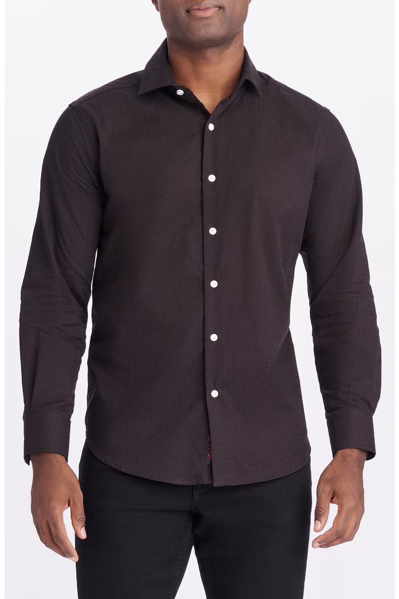 Walford Long Sleeve Woven Shirt, Main, color, BLACK