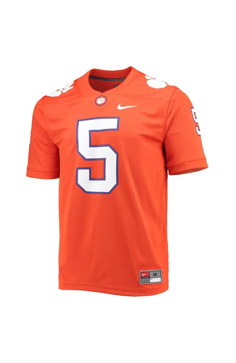 Nike Men's Nike #5 Orange Clemson Tigers Game Jersey, Alternate, color, 