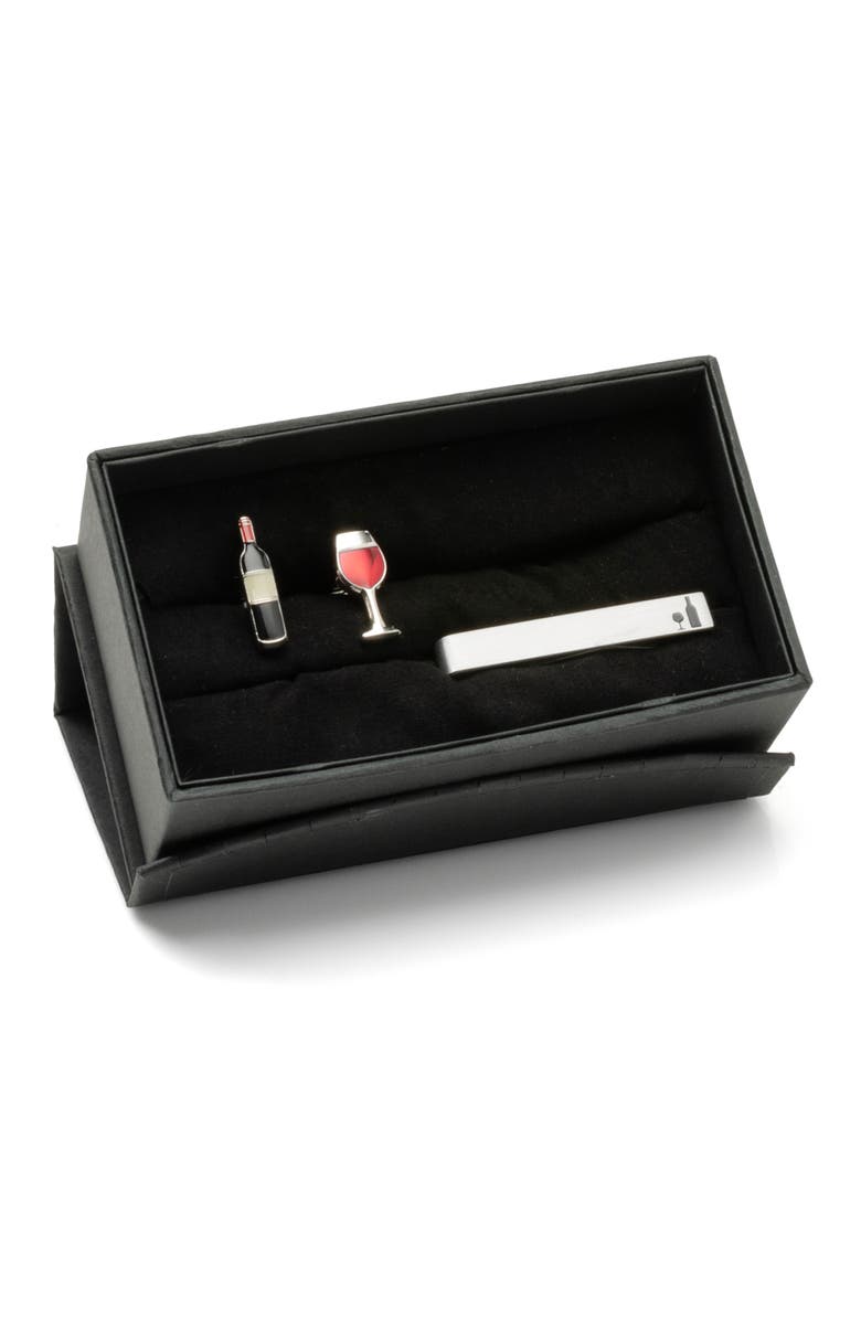 Cufflinks, Inc. Wine Lover Tie Bar & Cuff Links Set, Alternate, color, Multi
