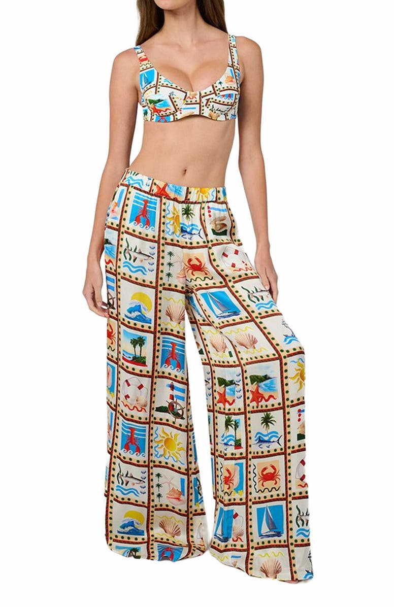 WeWoreWhat Scoop Print Underwire Top, Alternate, color, 