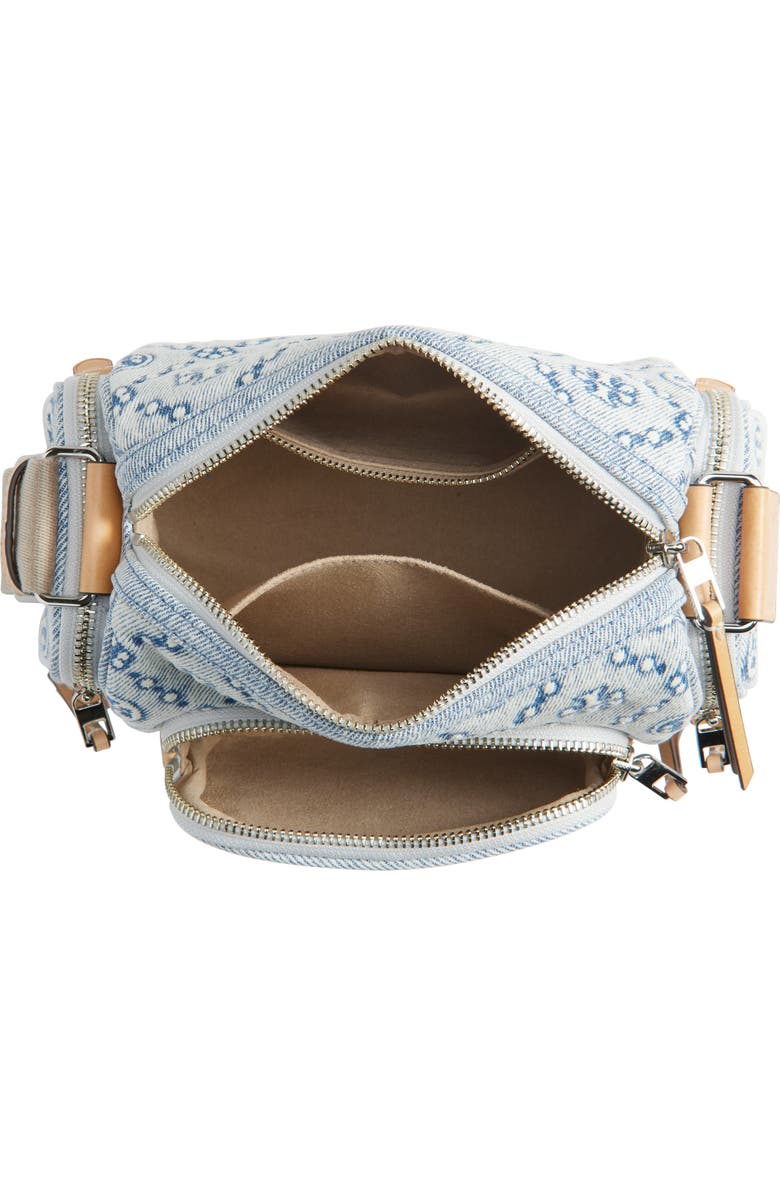 Tory Burch T Monogram Denim Pocket Crossbody Bag, Alternate, color, Powder Blue