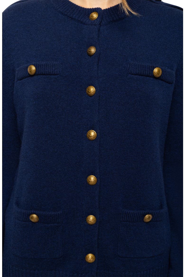 Lucyla Wool & Cashmere Cardigan, Alternate, color, MARINE