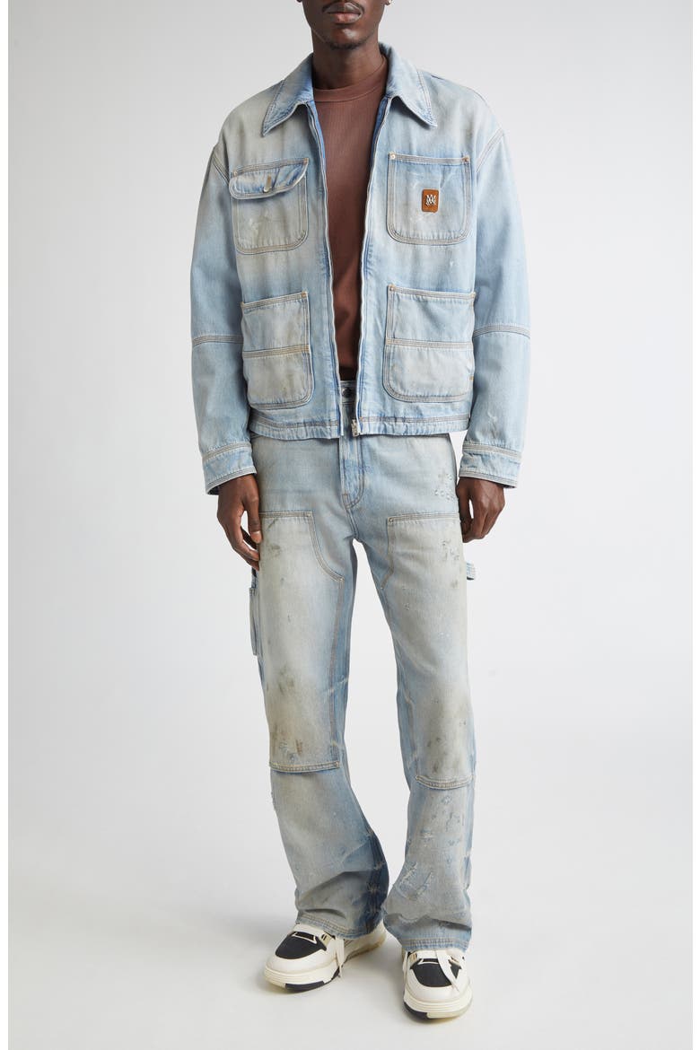 Lightweight Distressed Carpenter Jeans, Alternate, color, PERFECT ANTIQUE INDIGO