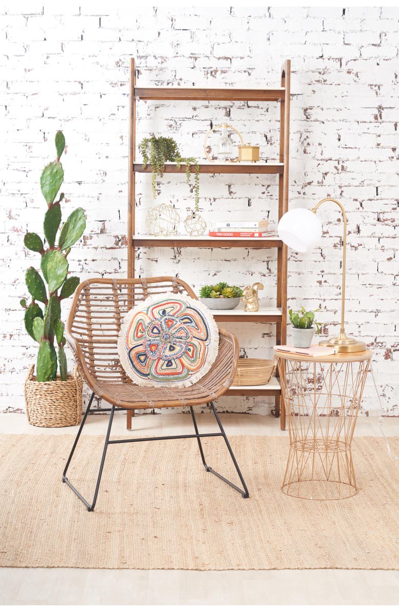 carol & frank Putnum Round Shaped Throw Pillow, Alternate, color, Red