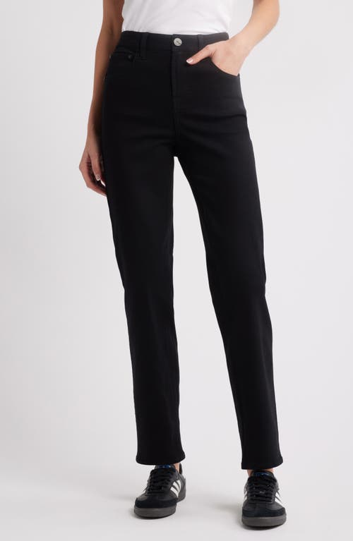 1822 Denim High Waist Straight Leg Jeans In Black