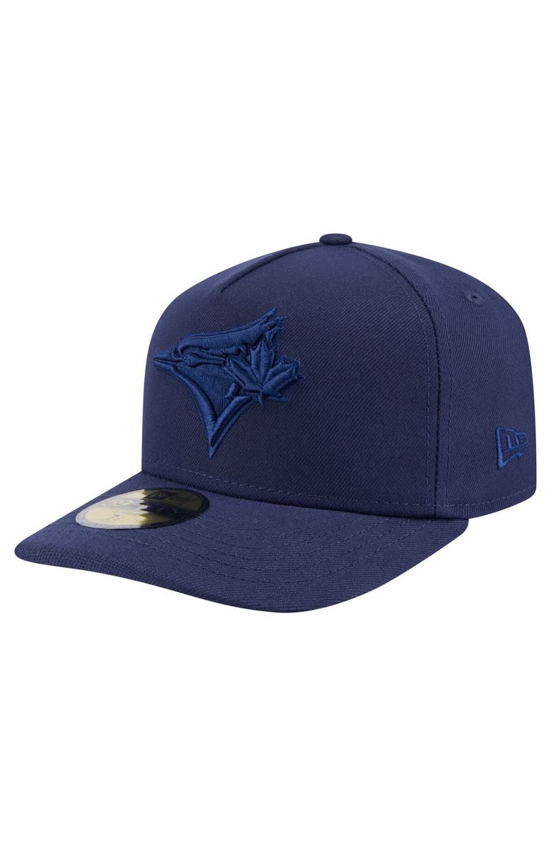 New Era Men's New Era Navy Toronto Blue Jays Color Pack A-Frame 59FIFTY Fitted Hat, Main, color,