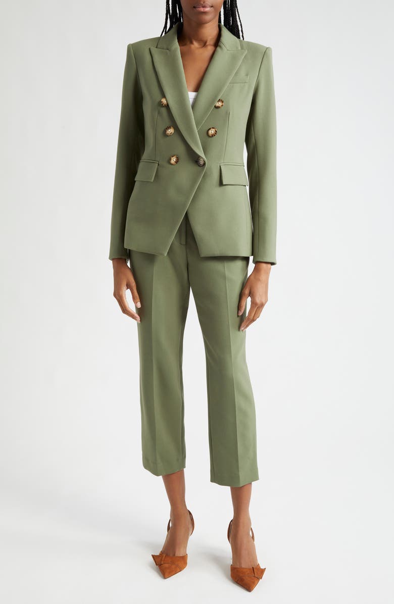 Veronica Beard Renzo Crop Pants, Alternate, color, Stone Army