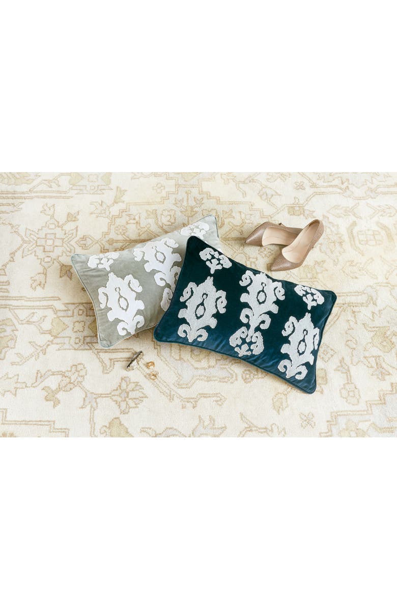 ELISABETH YORK Alida Decorative Throw Pillow Collection, Alternate, color, Silver