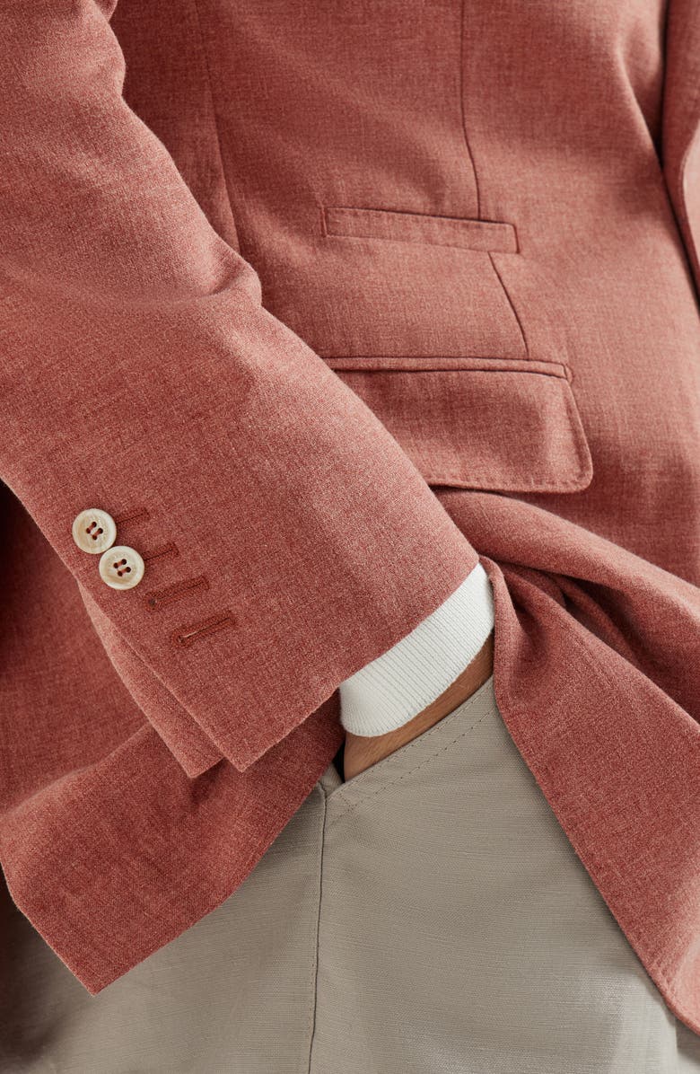 Brunello Cucinelli One-and-a-half breasted blazer, Alternate, color, Orange