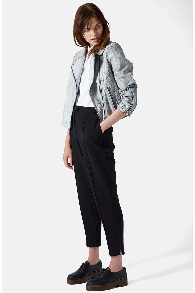 Crop Cigarette Pants, Alternate, color, BLACK