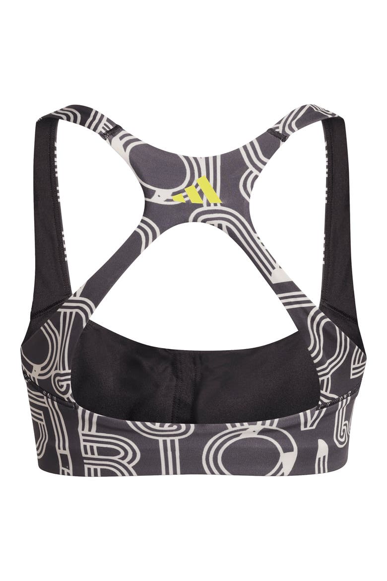 x FARM Rio Climacool Sports Bra, Alternate, color, BLACK/ CRYSTAL LINEN/ LIME
