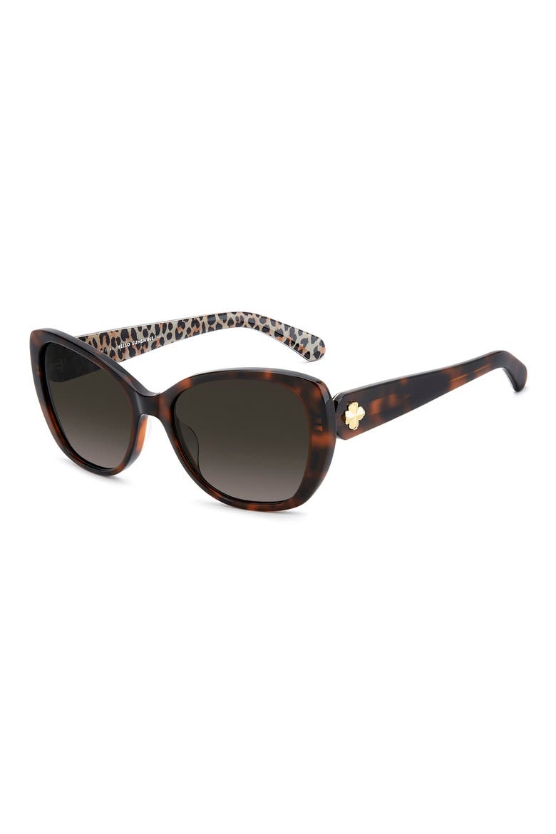 jalisa 56mm gradient butterfly sunglasses, Alternate, color, HAVANA/ BROWN SF