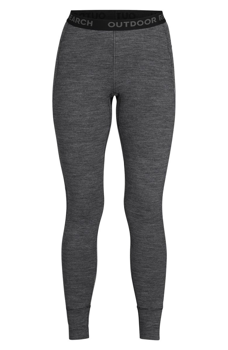 Outdoor Research Alpine Onset 150 Merino Wool Blend Base Layer Pants, Alternate, color, Black Heather