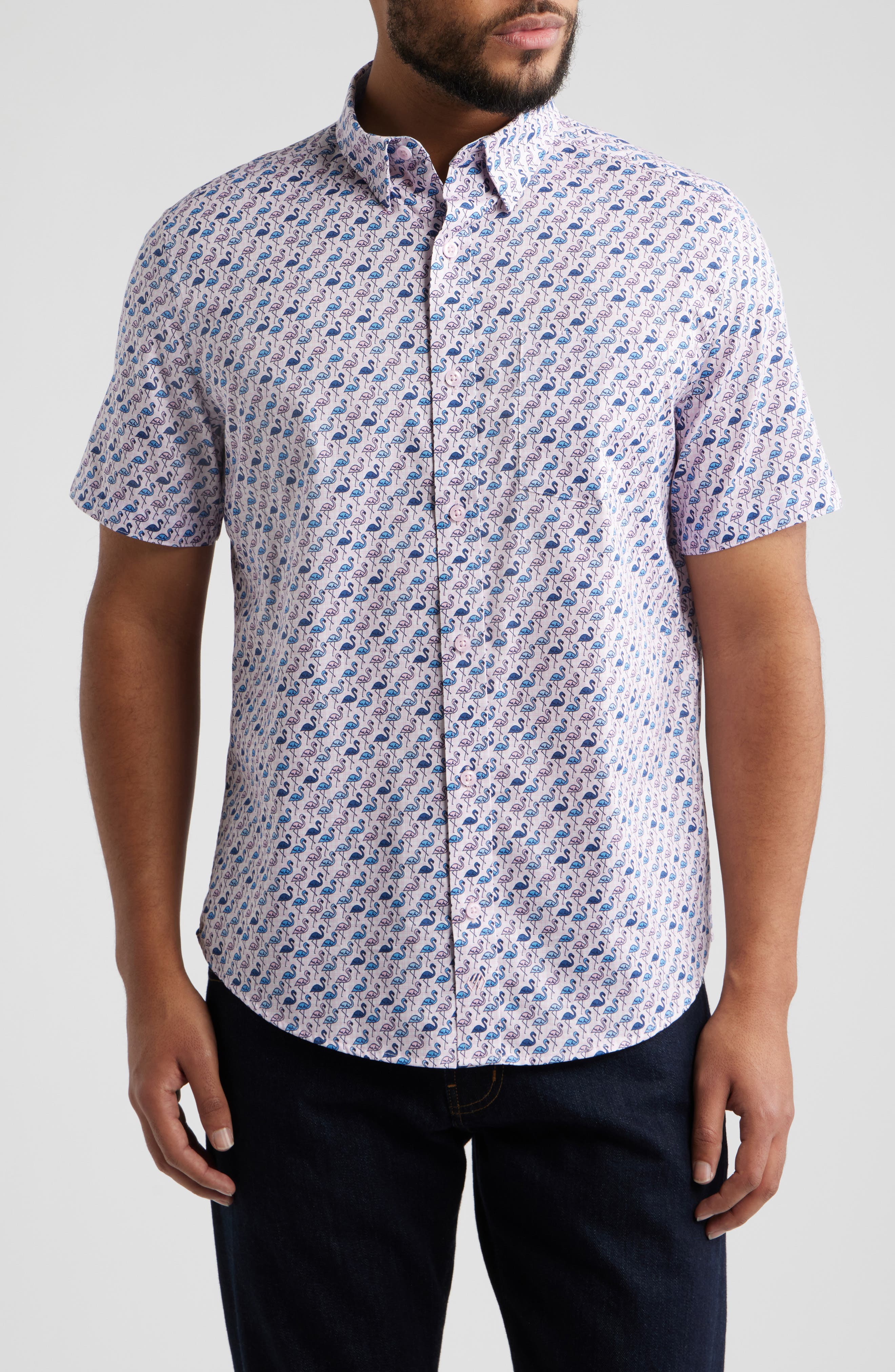 selected PINK / BLUE FLAMINGOS