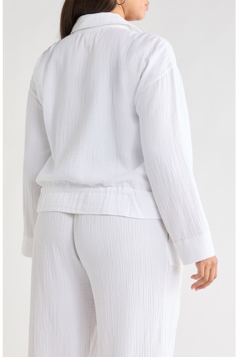 Cotton Gauze Utility Jacket, Alternate, color, WHITE