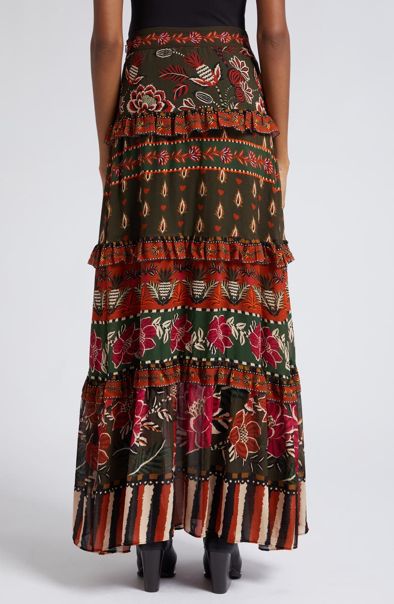 FARM Rio Anika Floral Garden Mixed Print Maxi Skirt, Alternate, color, 