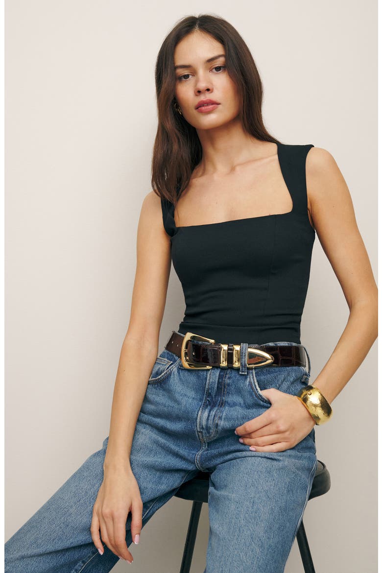 Diandra Cutout Top, Alternate, color, BLACK