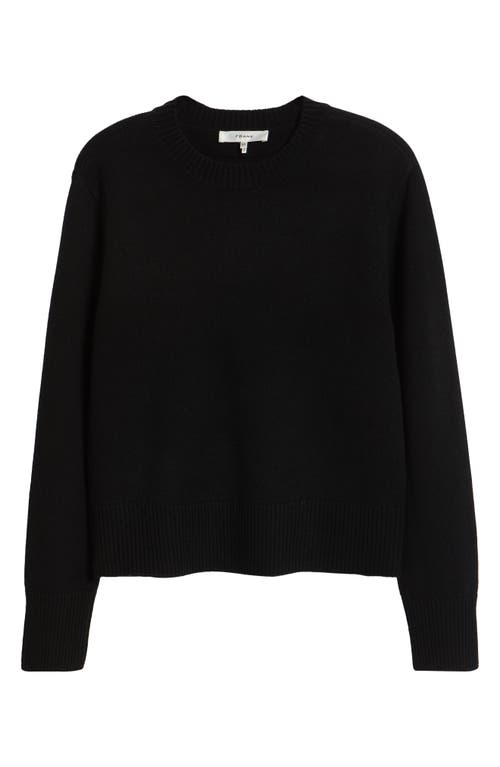 Frame Cashmere Crewneck Sweater In Black