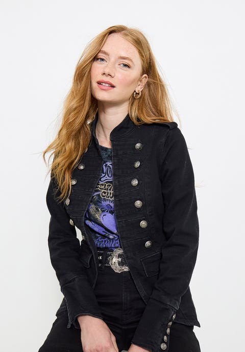 Denim Military Jacket (plus)