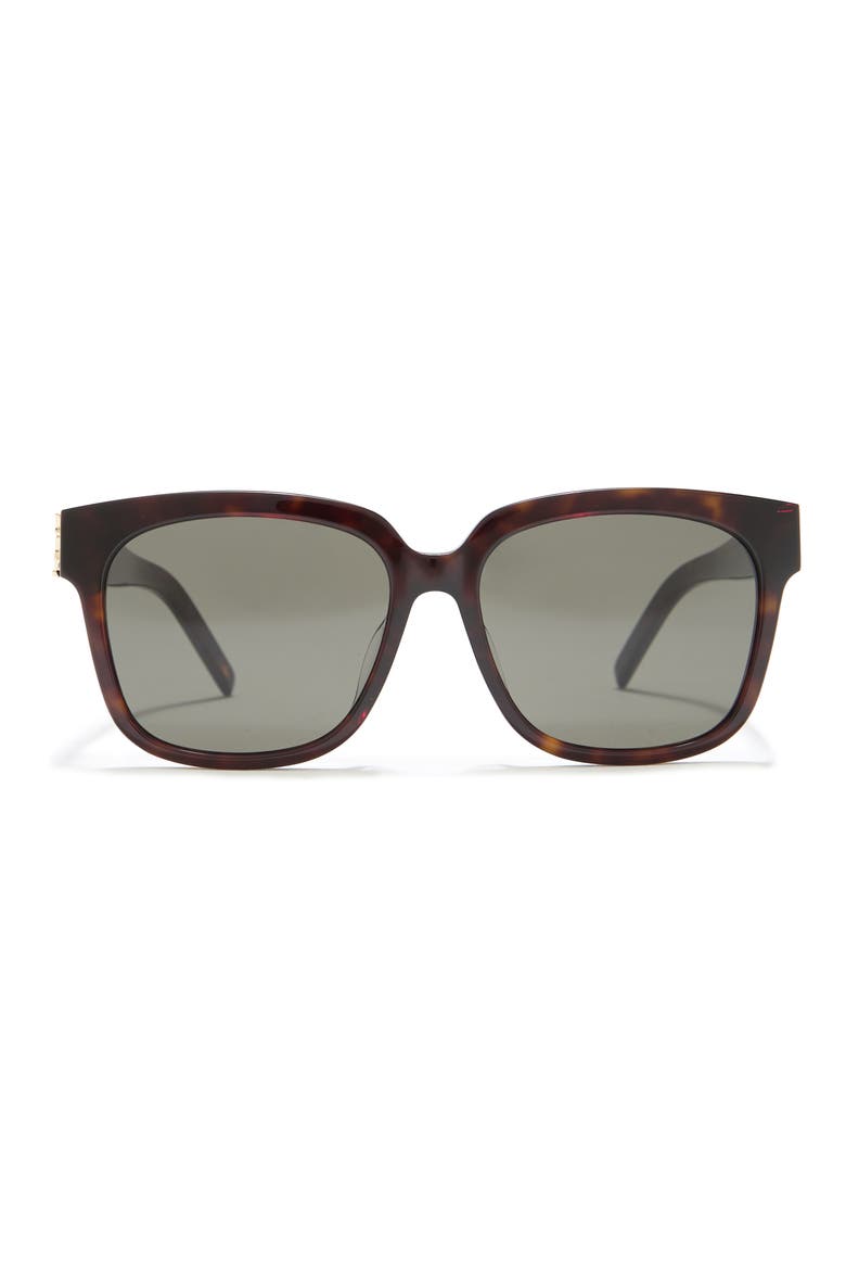 55mm Square Sunglasses, Main, color, HAVANA HAVANA GREY