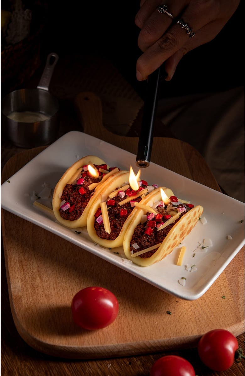 Southlake gifts Taco Candle, Alternate, color, Yellow / Brown