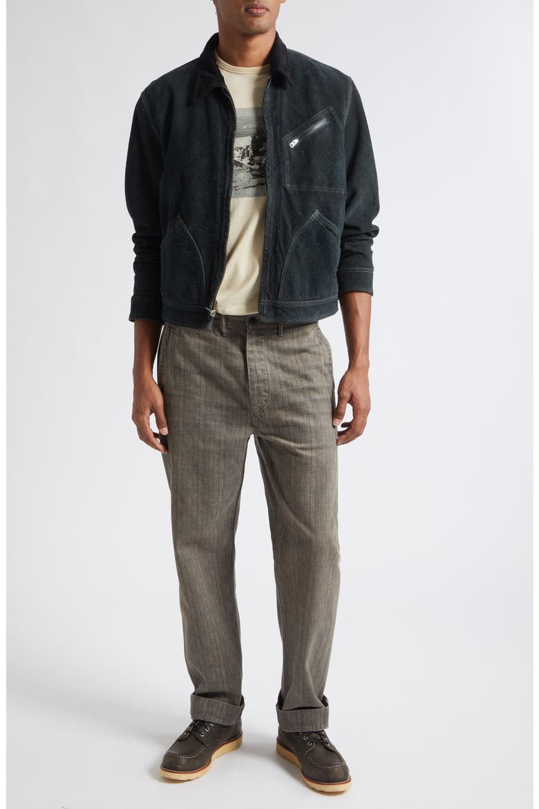 Chrysler Indigo Suede Jacket, Alternate, color, VINTAGE INDIGO