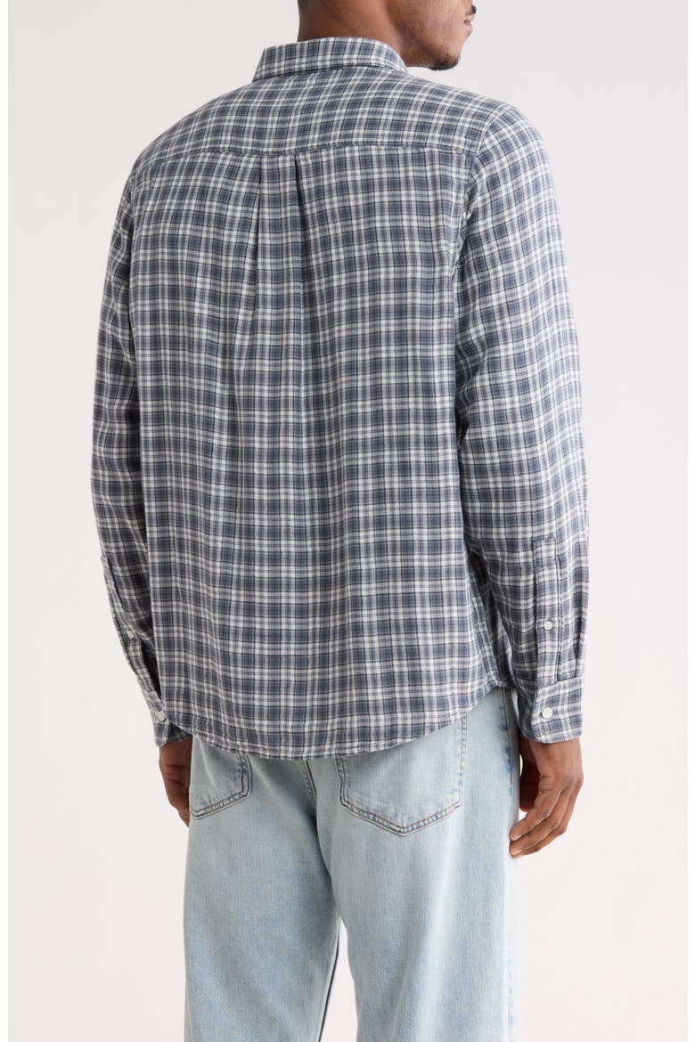 Duofold Flannel Button-Up Shirt, Alternate, color, NAVY STEPHEN PLAID
