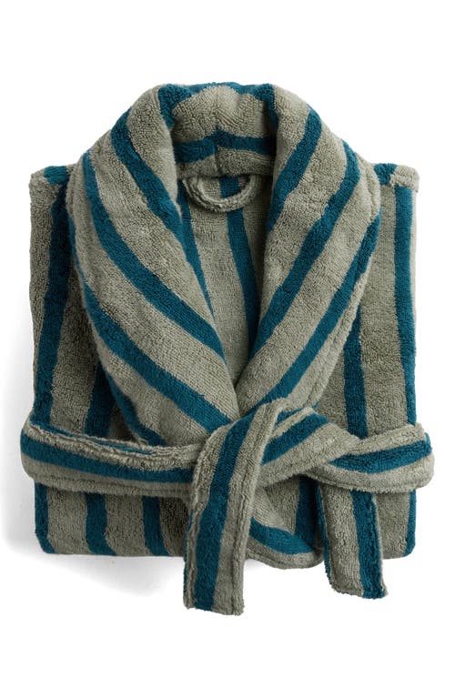 Parachute Stripe Terry Cloth Robe